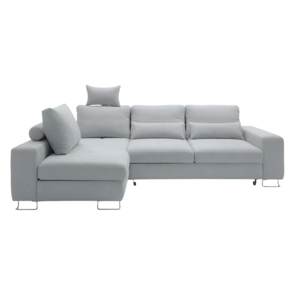 Asti Corner Sofa Bed Grey Monolith 84