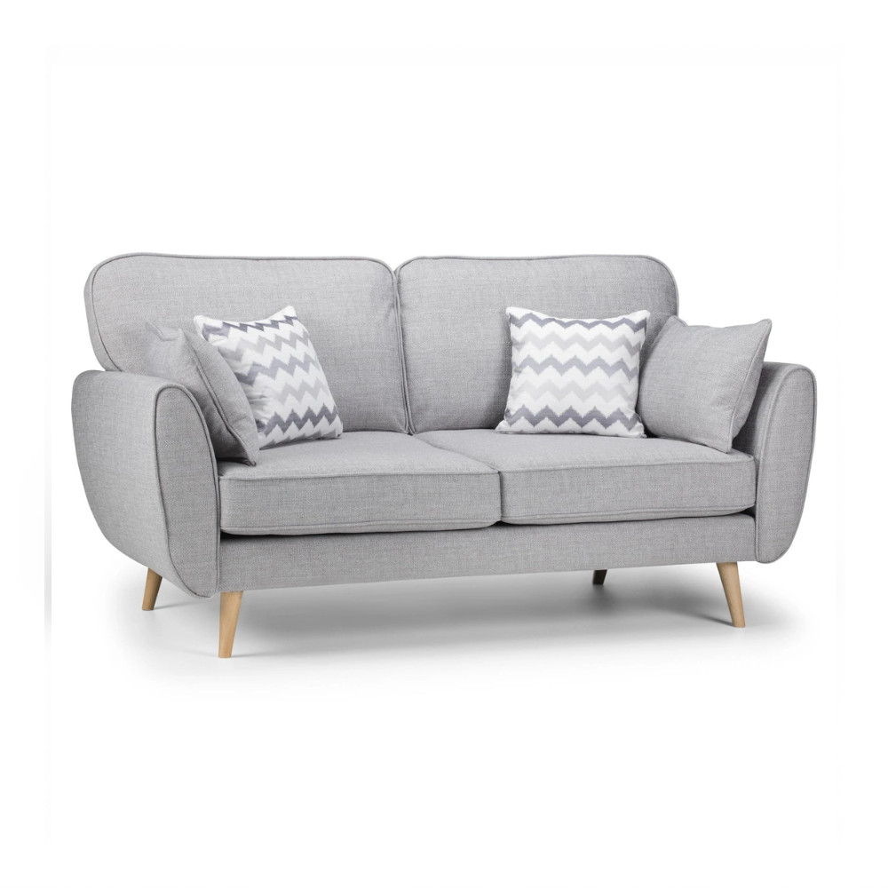 Zara 2 Seater Sofa Lisbon Silver