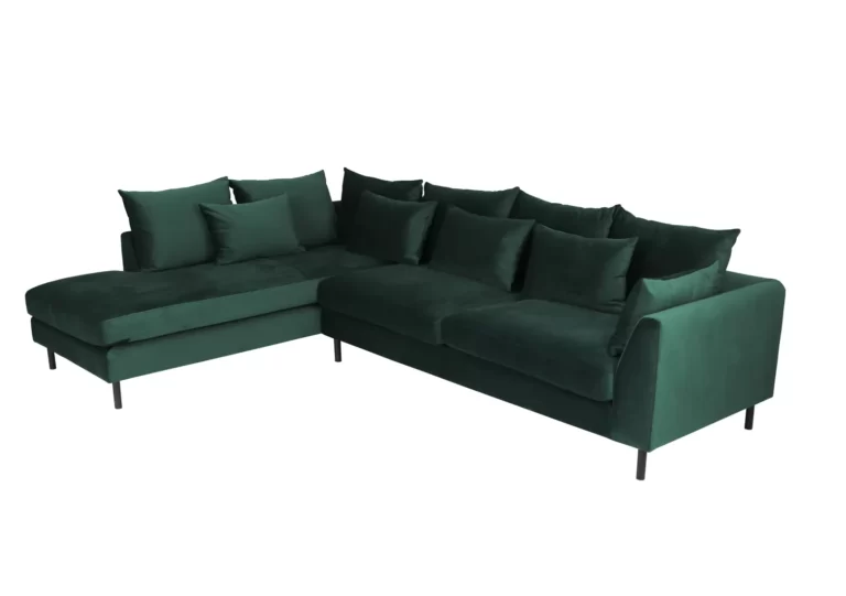 Comfy Corner Sofa Velluto 10 Dark Green