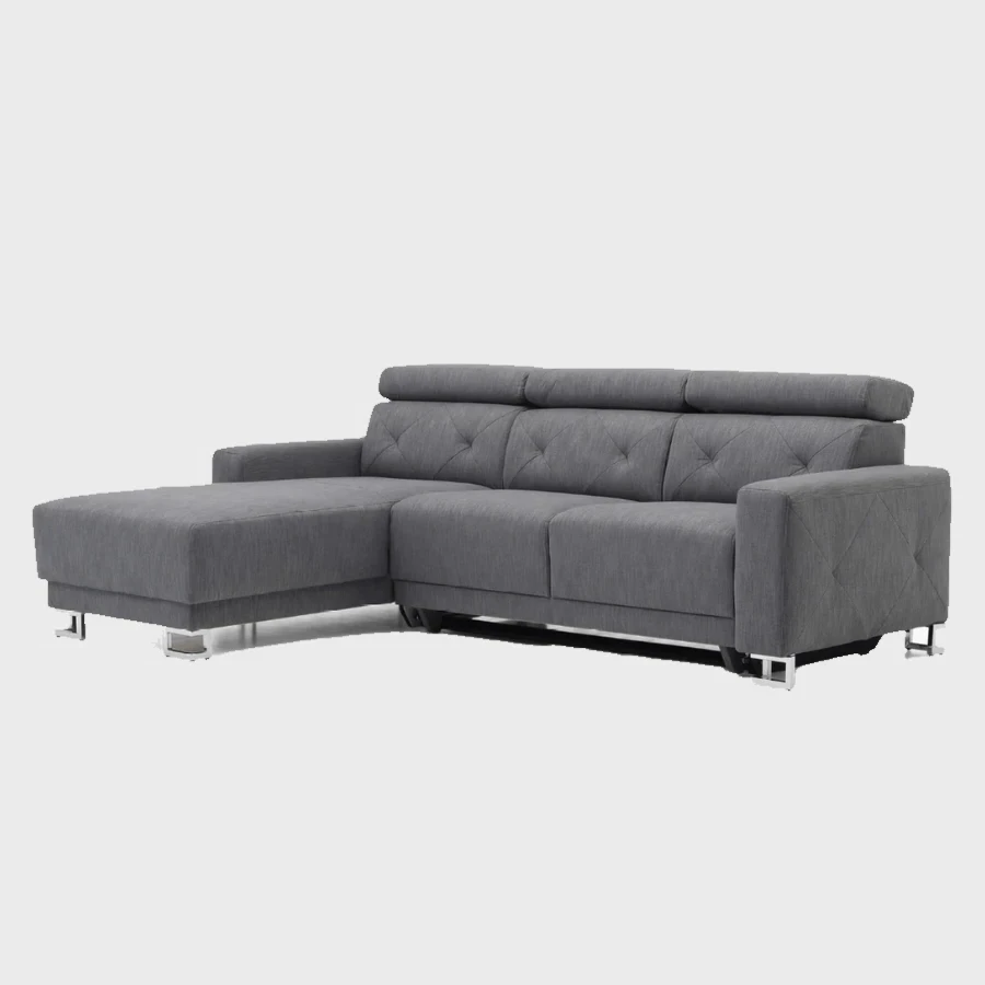 Life Corner Sofa Bed Left Dark Grey Linate 16