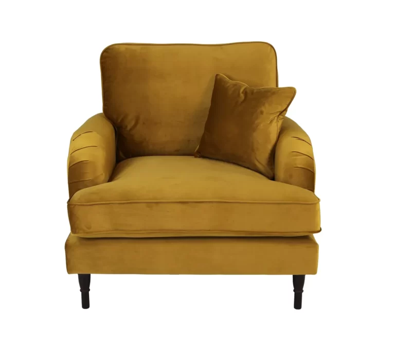 Rupert Armchair Velluto 8 Mustard