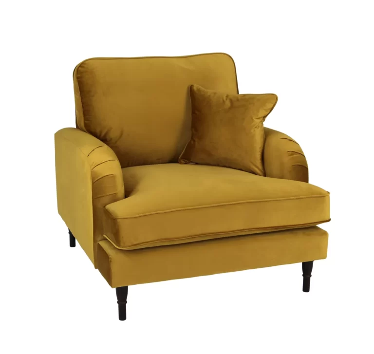 Rupert Armchair Velluto 8 Mustard