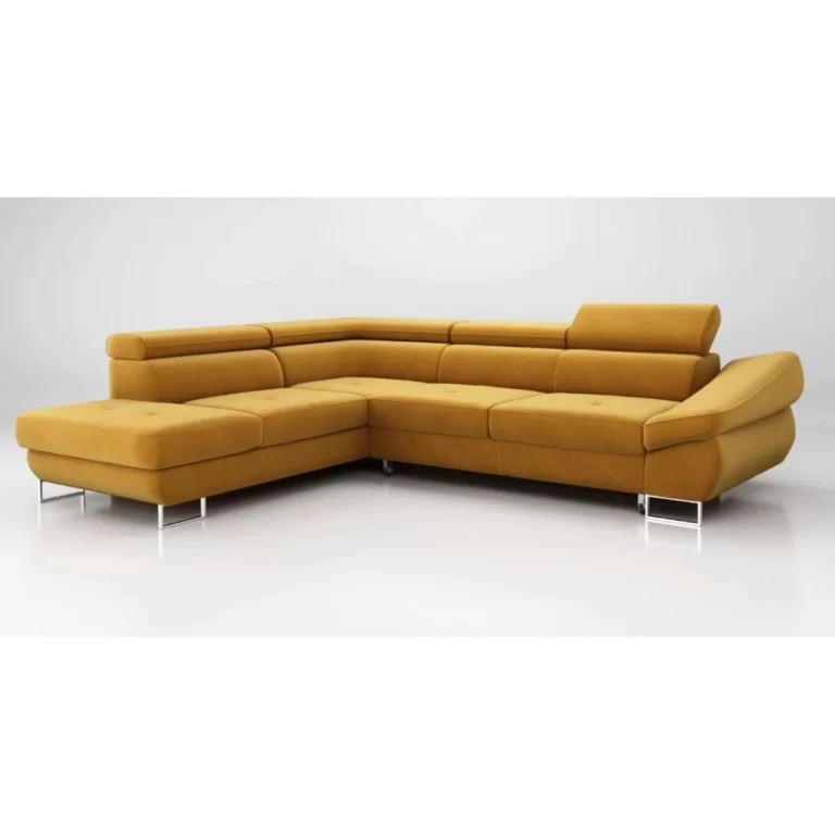 Fabio Corner Sofa Bed Left Yellow