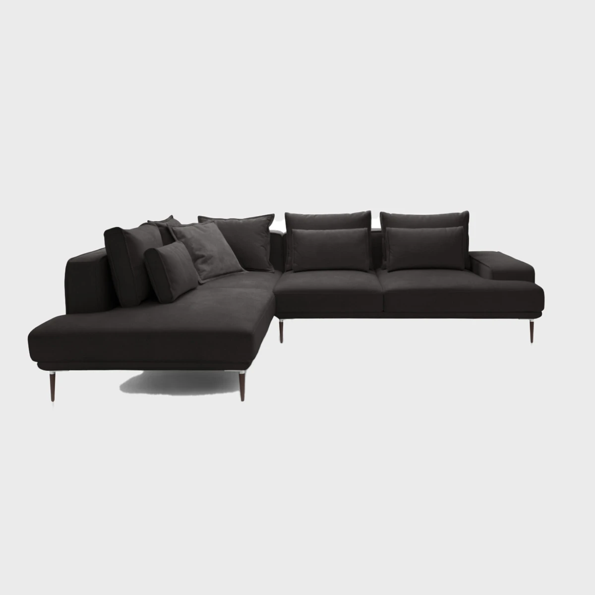 Livio Corner Sofa Bed Left Black
