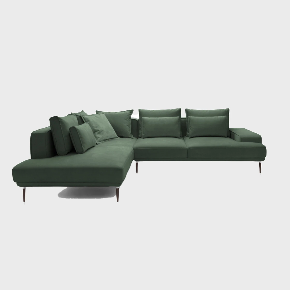 Livio Corner Sofa Bed Left Green