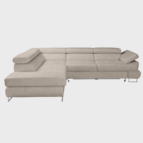 Luton Corner Sofa Bed Left Beige Malmo 05