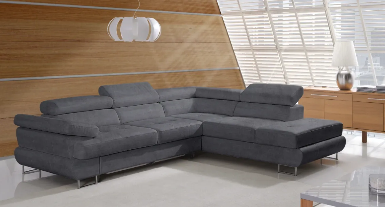Luton Corner Sofa Bed Right Beige