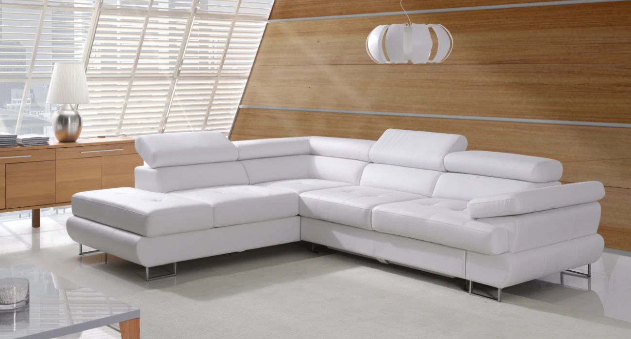 Luton Corner Sofa Bed Left White Furniture Story Online Store