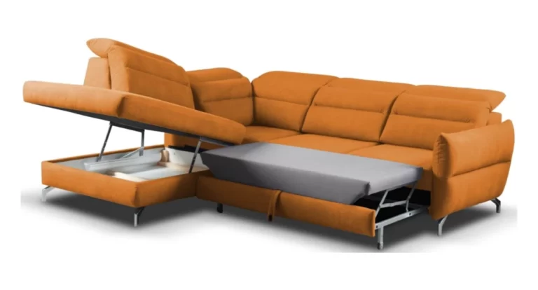 Montale Corner Sofa Bed Left Orange