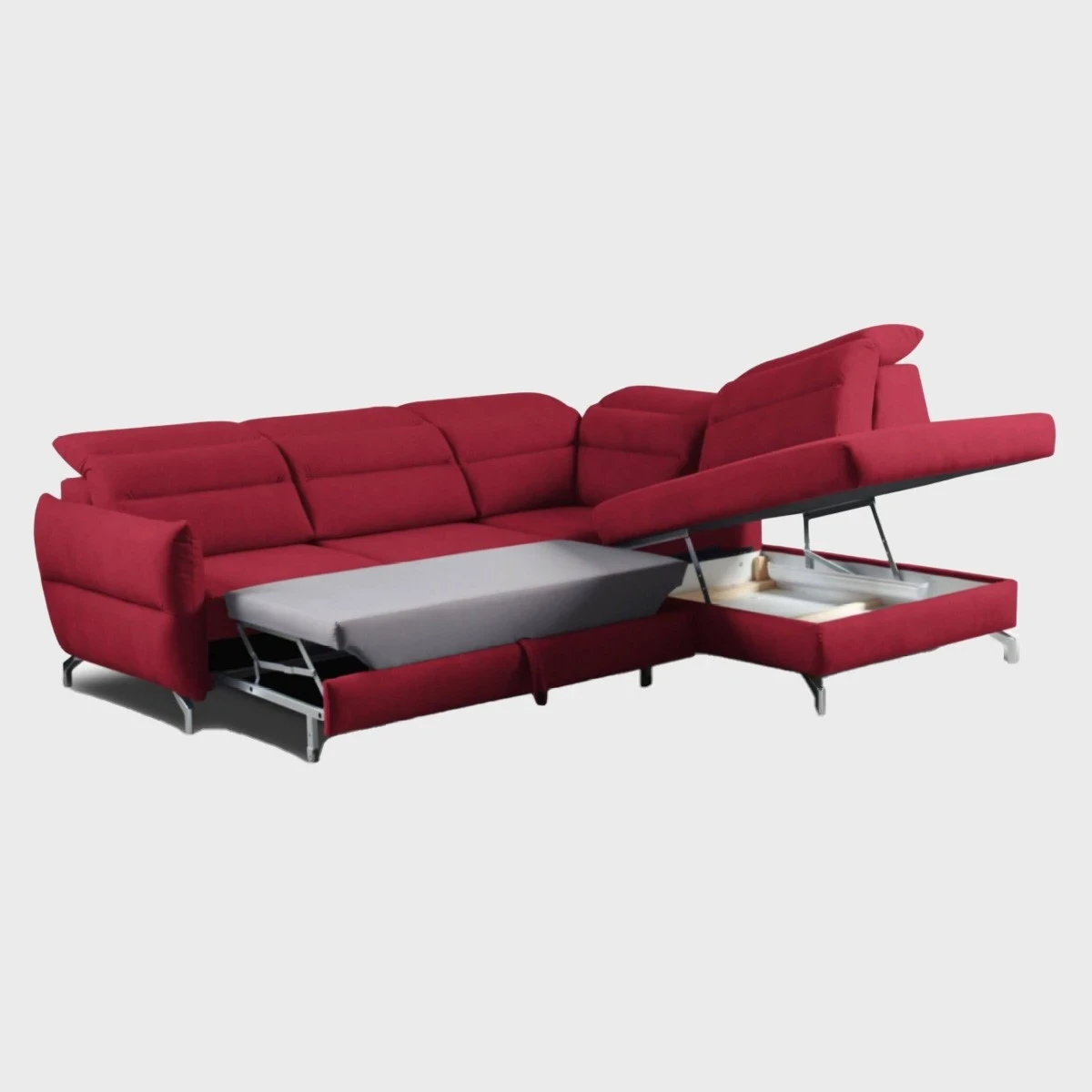 Montale Corner Sofa Bed Right Red