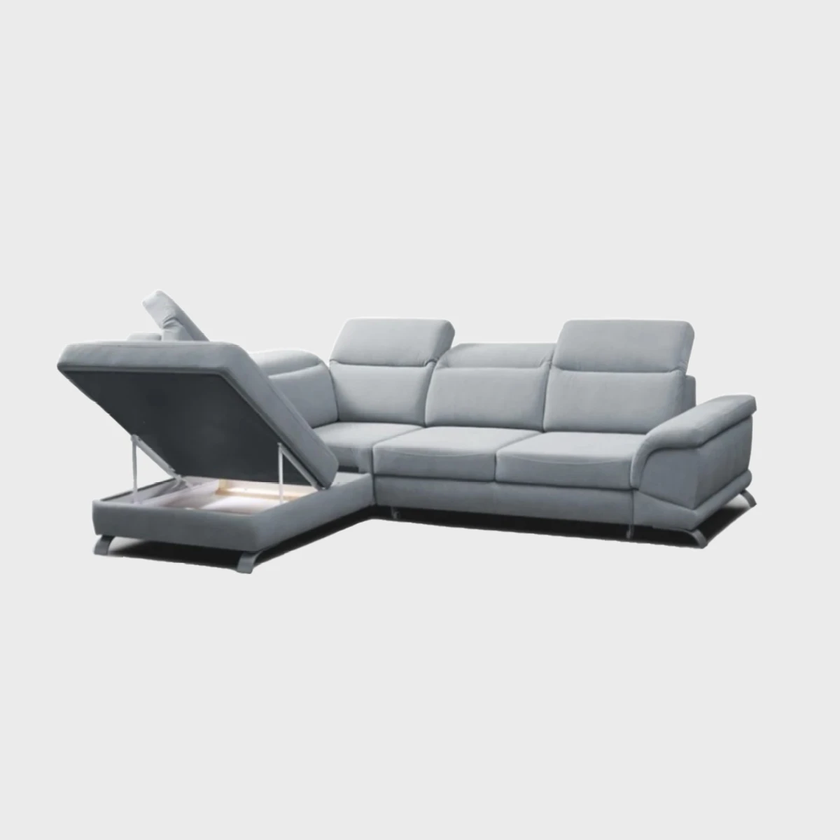 Salerno Corner Sofa Bed Left Grey