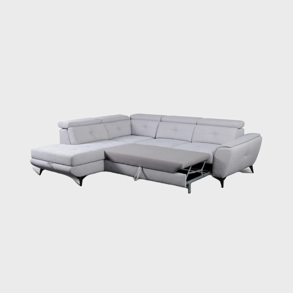 Sergio Corner Sofa Bed Left Grey
