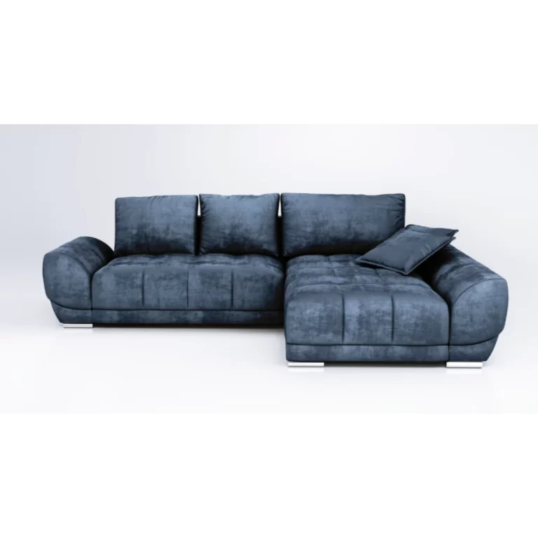 Violet Corner Sofa Bed Right Dark Blue Monolith 77