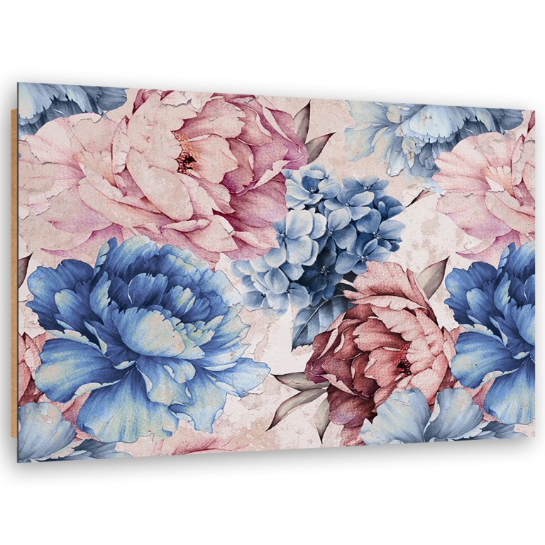 Deco panel print, Pastel peonies