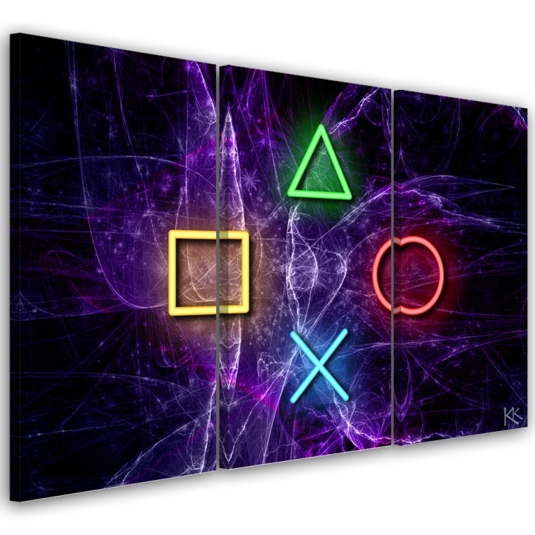 Three piece picture canvas print, Buttons for the controller