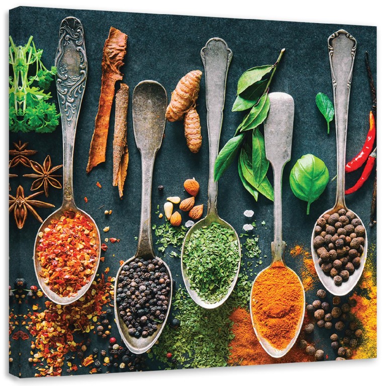 Canvas print, Herbs Spices for the kitchen