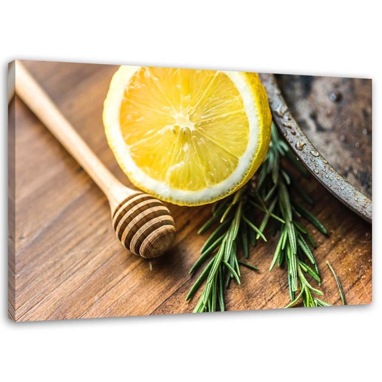 Canvas print, Lemon & Rosemary