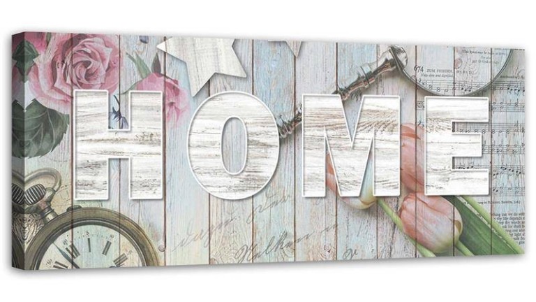 Canvas print, Home Heart Wood Rustic