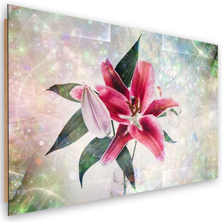 Deco panel print, Pink lily flower