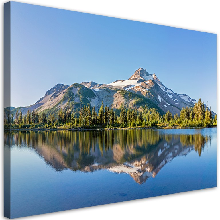 Canvas print, Forest Mountains Lake Landscape