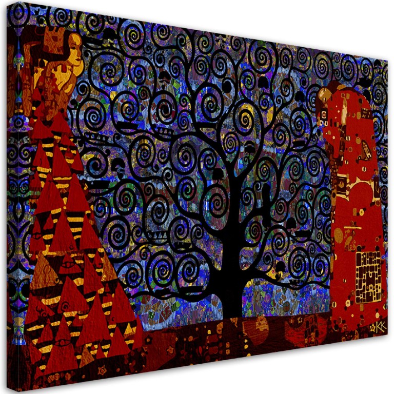 Canvas print, Blue Tree of Life abstract