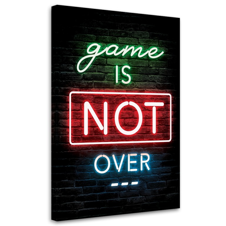 Canvas print, Inscription for players neon gaming