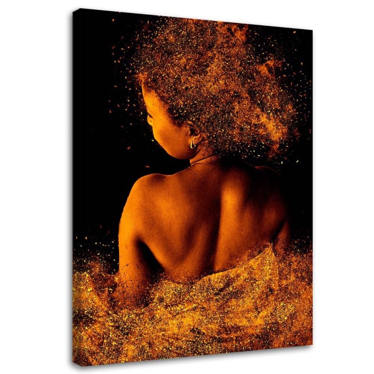 Canvas print, Beautiful Woman Gold Dust