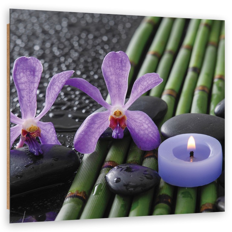 Deco panel print, Bamboo Flowers Zen Spa Candle