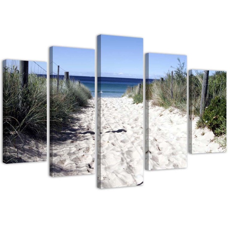 Five piece picture canvas print, BEACH DUNES 5-PCS.
