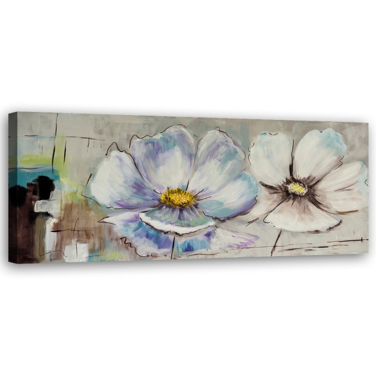 Canvas print, Flowers Watercolour Panorama