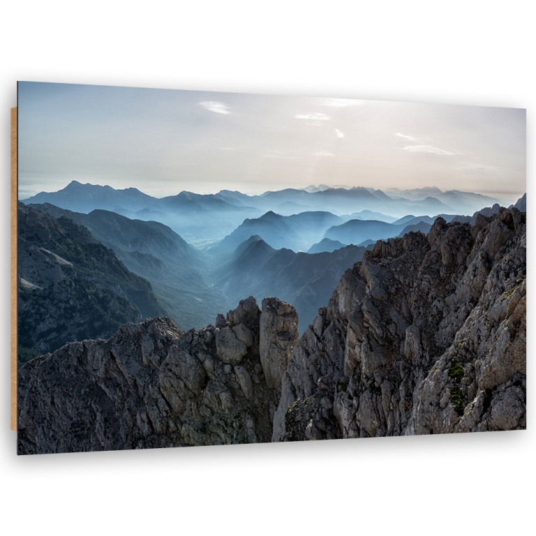 Deco panel print, Mountain peaks in the clouds