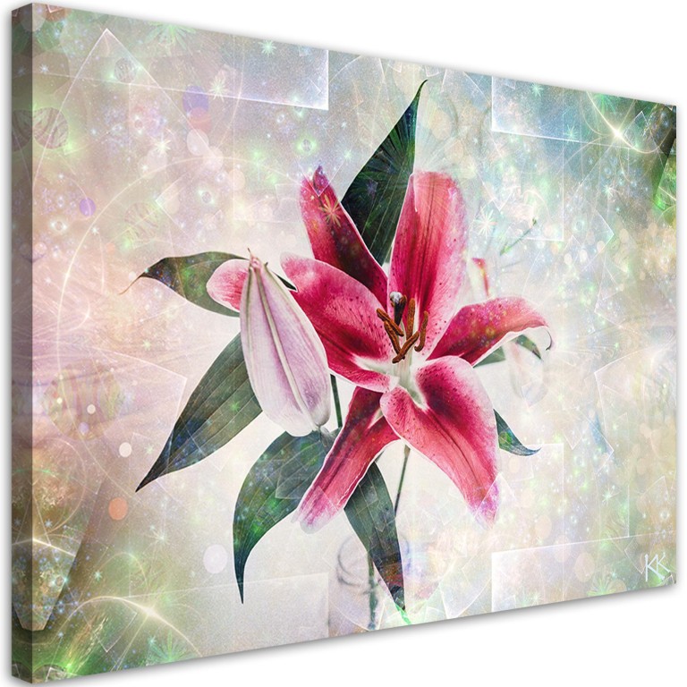 Canvas print, Pink lily flower