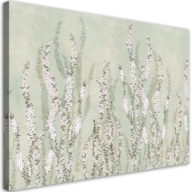 Canvas print, Small flowers against the wall