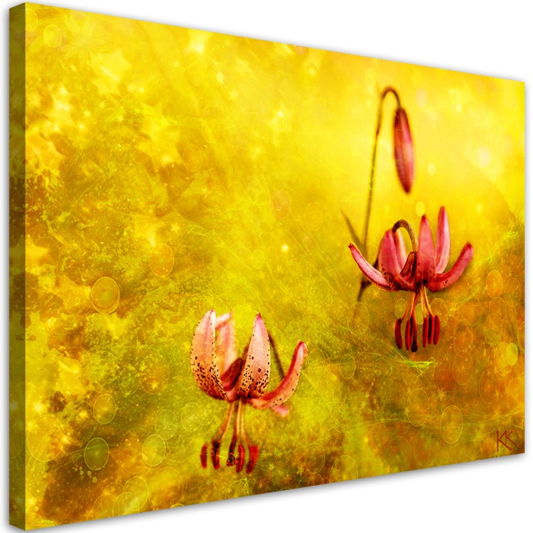 Canvas print, Withered tulips flowers