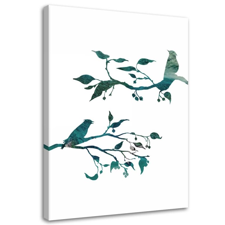 Canvas print, Birds on the branches Nature