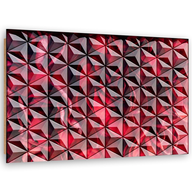 Deco panel print, Red geometrics