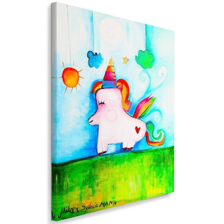 Canvas print, Colourful unicorn