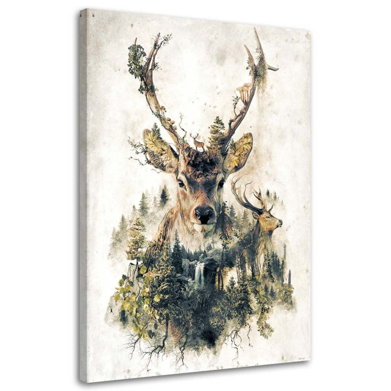 Canvas print, Deer Abstract Animals Nature