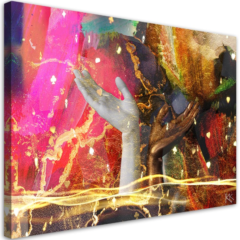 Canvas print, Colourful Hands Abstract