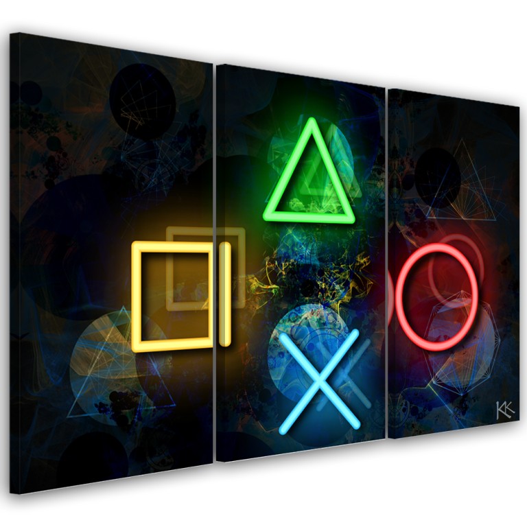 Three piece picture canvas print, Buttons for the controller