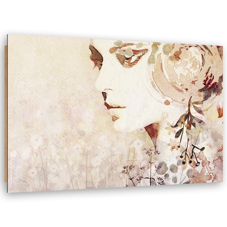 Deco panel print, Abstract face of a woman