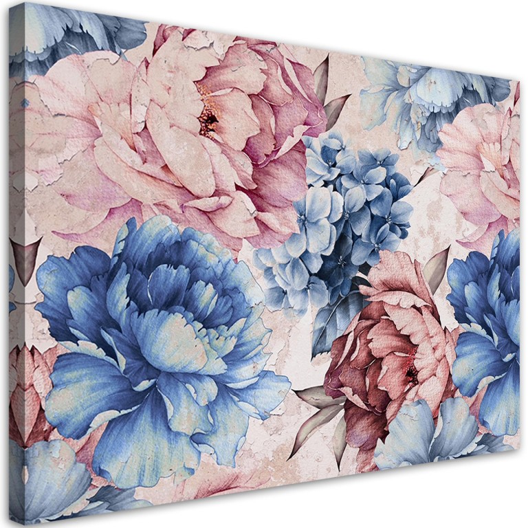 Canvas print, Pastel peonies