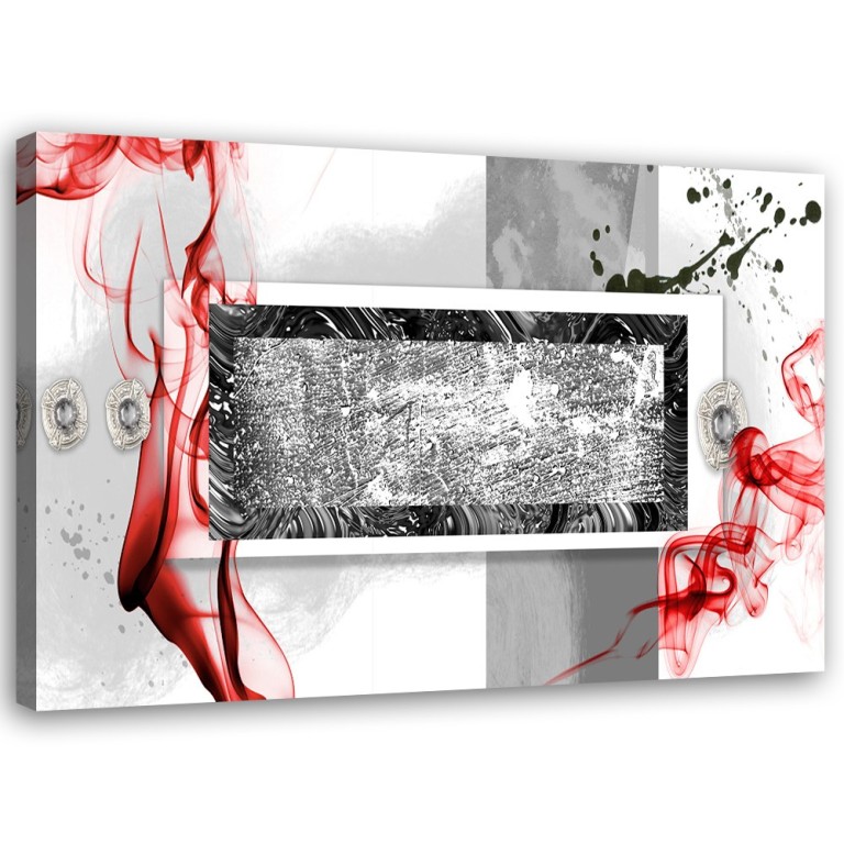 Canvas print, Abstract Grey Red