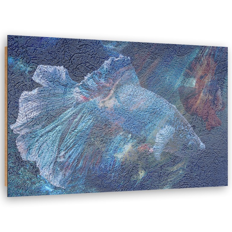 Deco panel print, Blue flower abstract