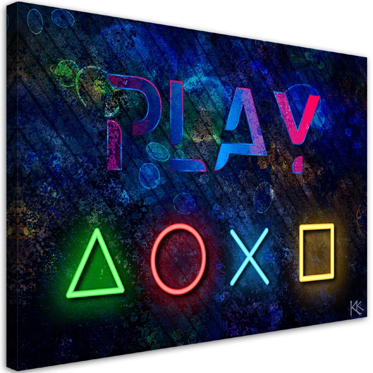 Canvas print, Buttons for the pad and Play text