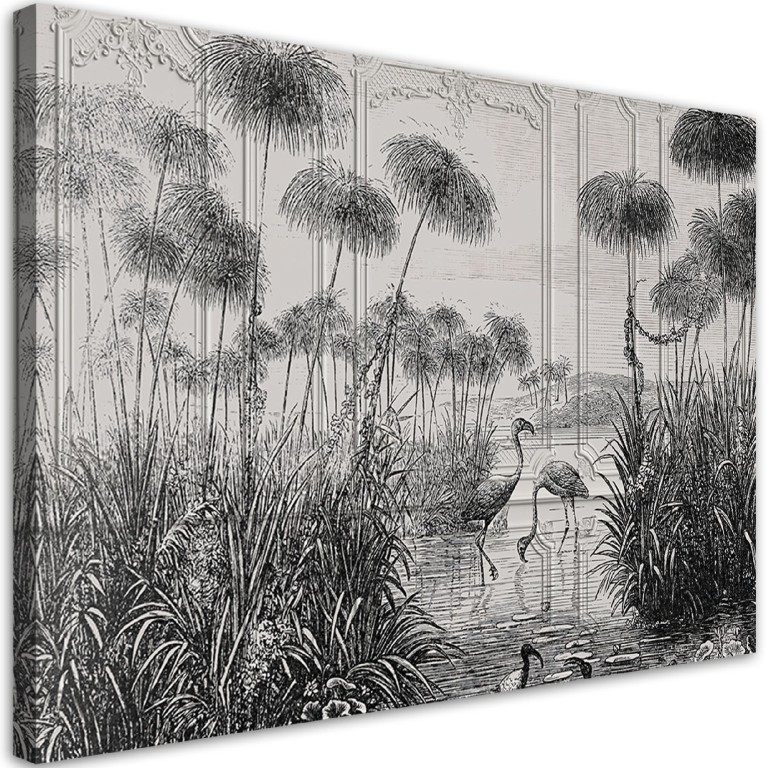 Canvas print, Birds in the pond