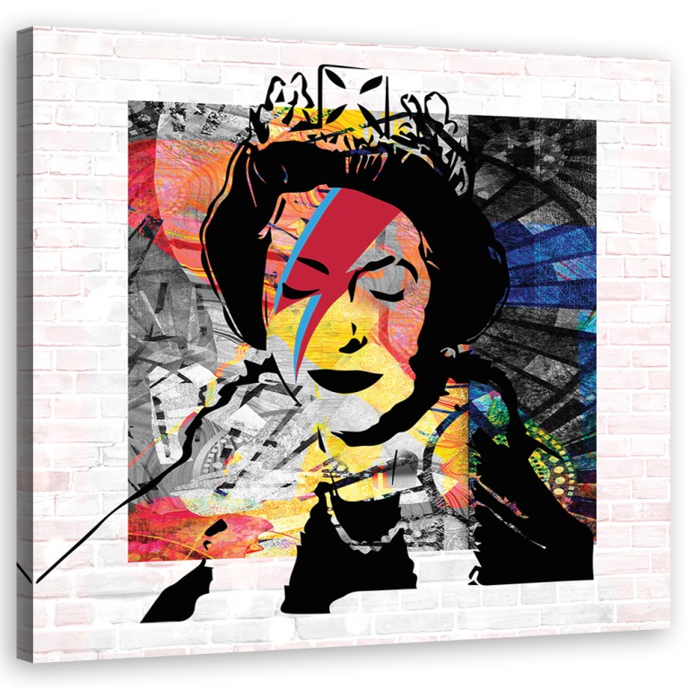 Canvas print, Banksy Queen of England