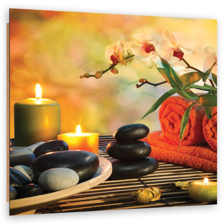 Deco panel print, Zen stones spa set