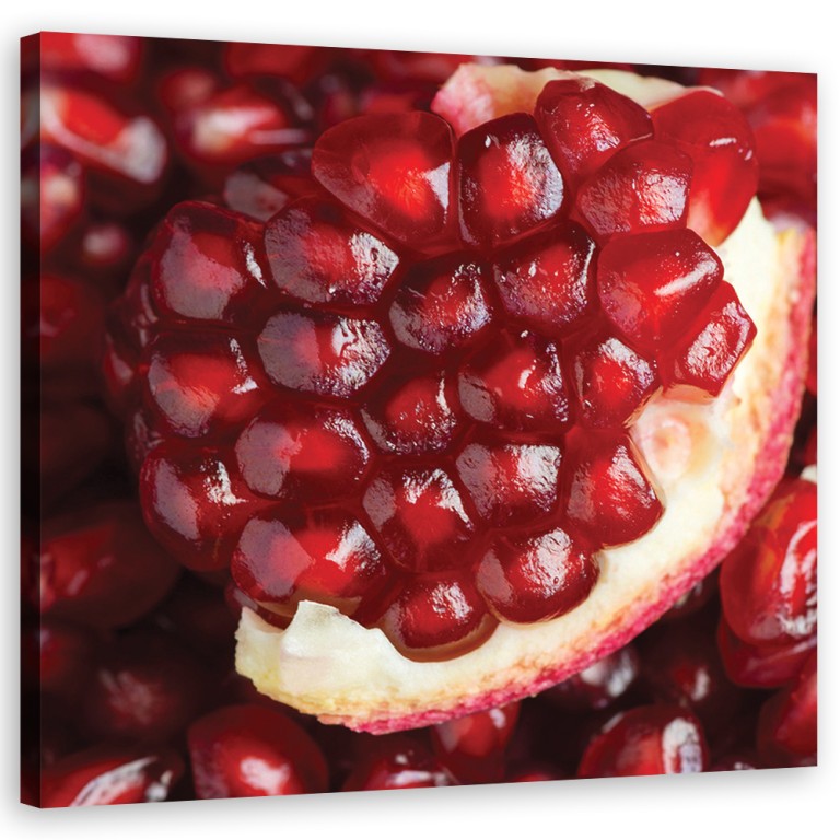 Canvas print, Pomegranate macro