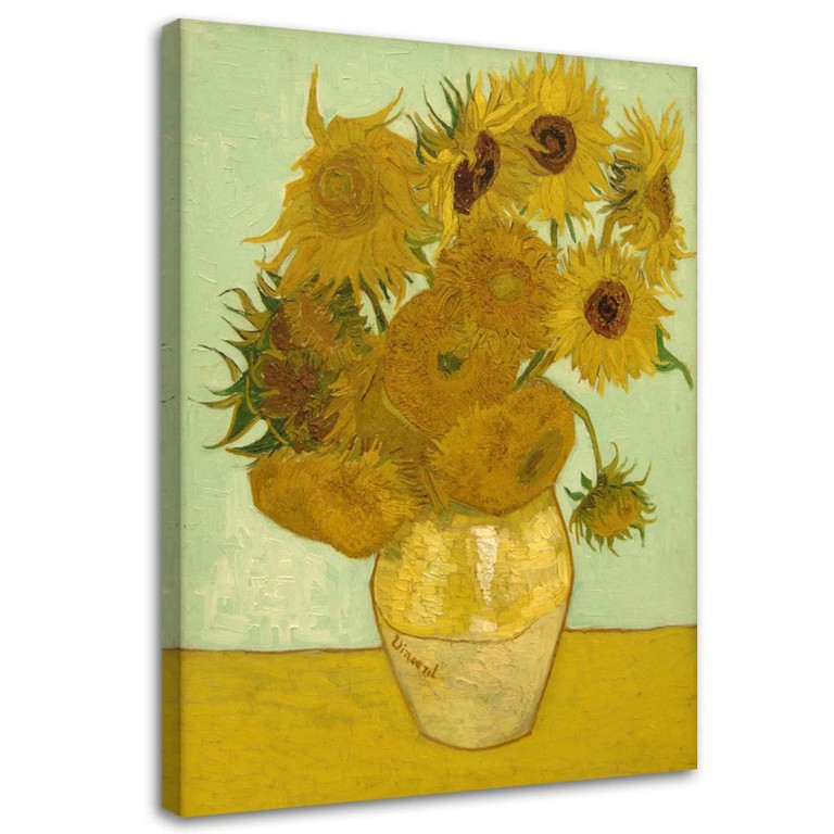 Canvas print, REPRODUCTION Sunflowers - V. van Gogh